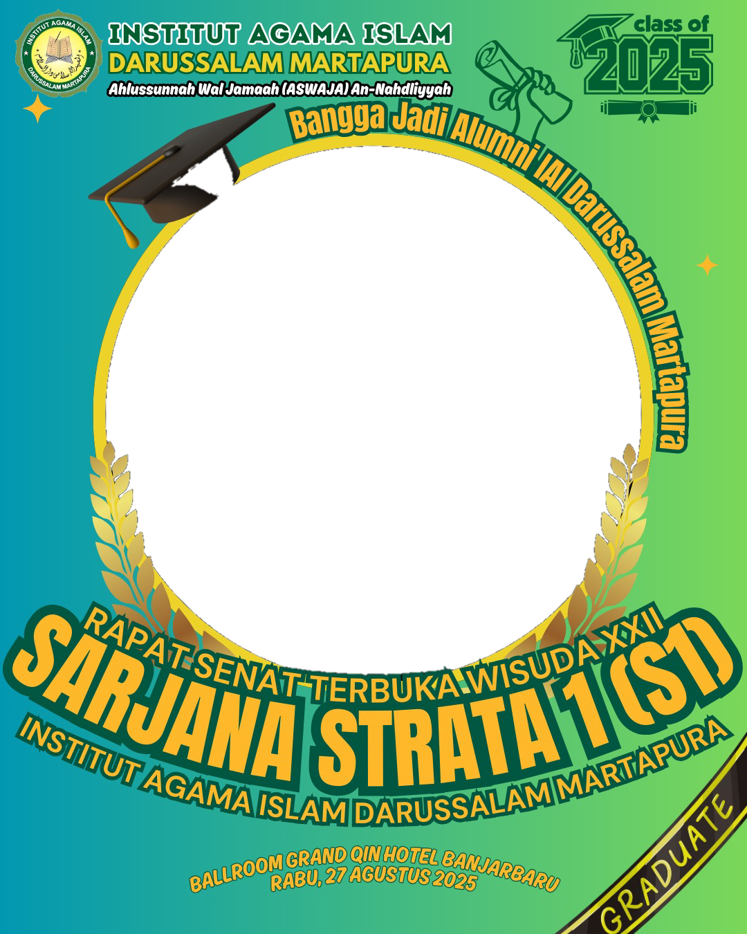 Frame Wisuda XXII IAI Darussalam Martapura