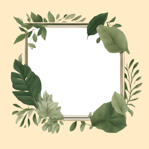 Frame of Photo Frame Surrounded By Pretty Leaves