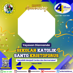 Frame of Happy Anniversary 44Th - Yayasan Diannanda Sekolah Katolik Santo Kristoforus