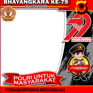 Frame of Dirgahayu bhayangkara ke 79