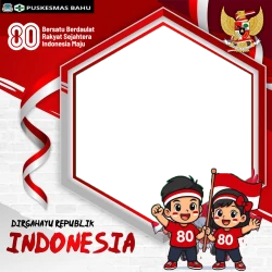 Frame of HUT RI ke 80th Puskesmas Bahu