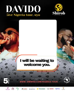 Frame of Davido 5ive Tour Nigeria