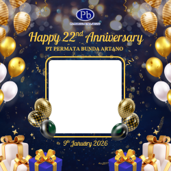 Frame of Happy 22nd Anniversary PT Permata Bunda Artano