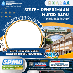Frame of Saya Sudah Daftar SMPIT HQBS