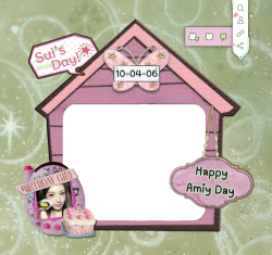 Frame of Happy Amiy Day (green version)